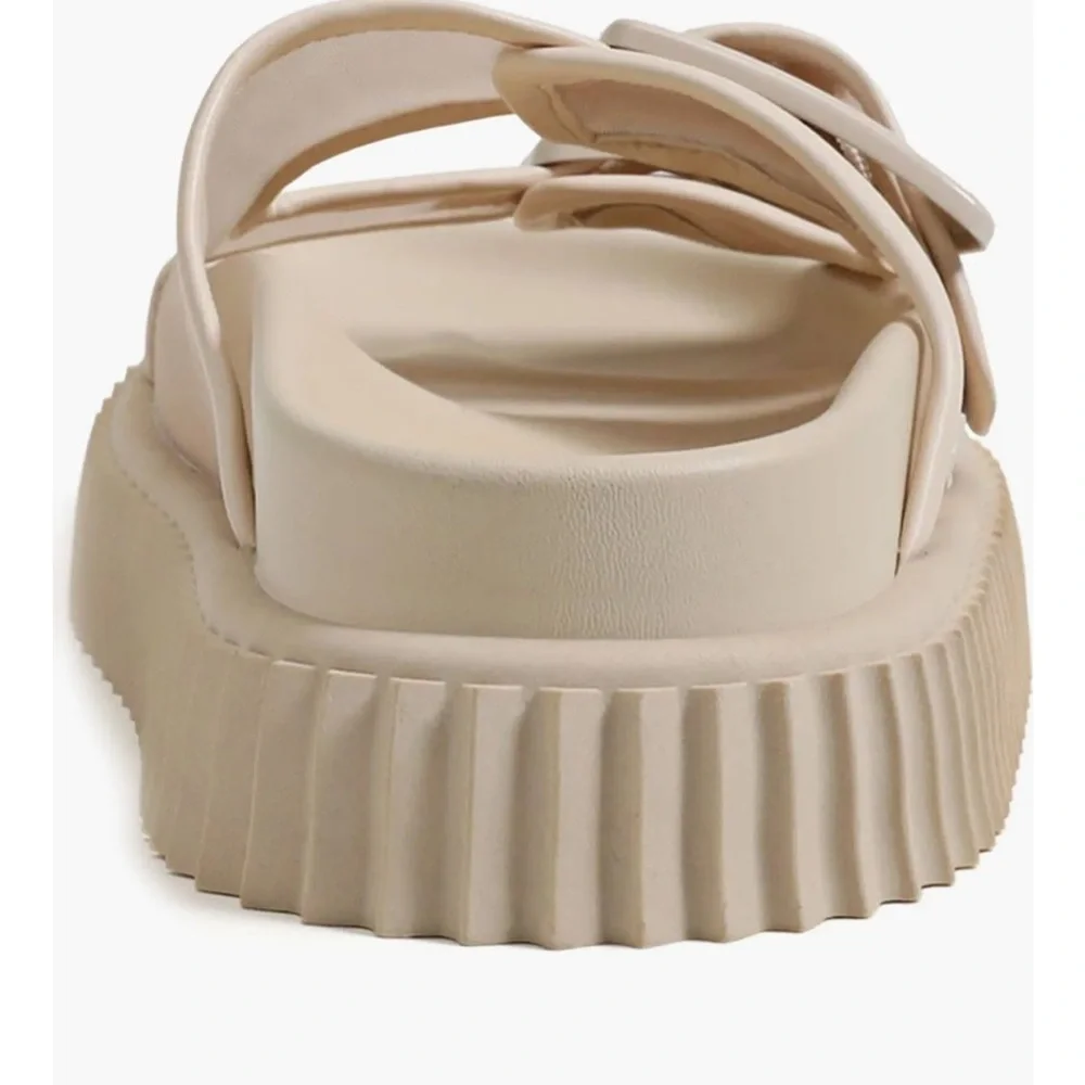 Sam Edelman Cream Double Strap Sandals